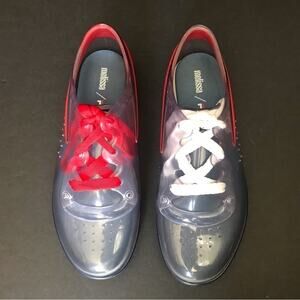 Melissa x Fila “Melissa Sneaker” Lace-Up Jelly in Clear, Bubblegum Scent, Size 6